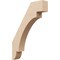 Ekena Millwork 3-inch W x 16-inch D x 22-inch H Aspen Rough Cedar Woodgrain TimberThane Knee Brace, Primed BRCUR03X16X22ASPRCPR - alternate 1
